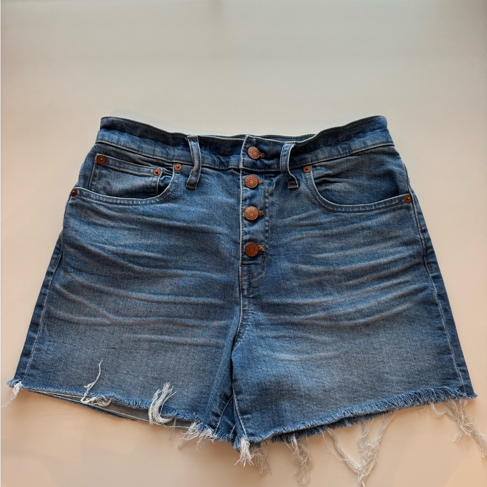 Madewell Button Fly High Rise Denim Jean Shorts 27